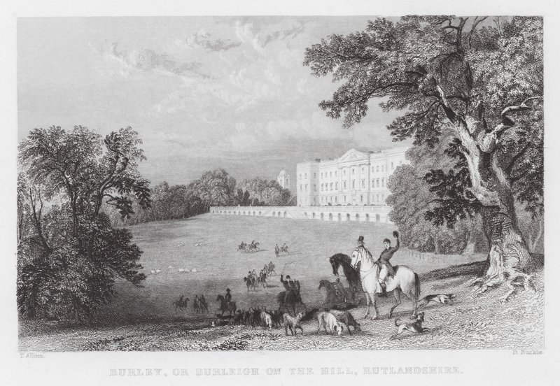 Burley, ou Burleigh on the Hill, Rutlandshire (gravura) de Thomas (after) Allom