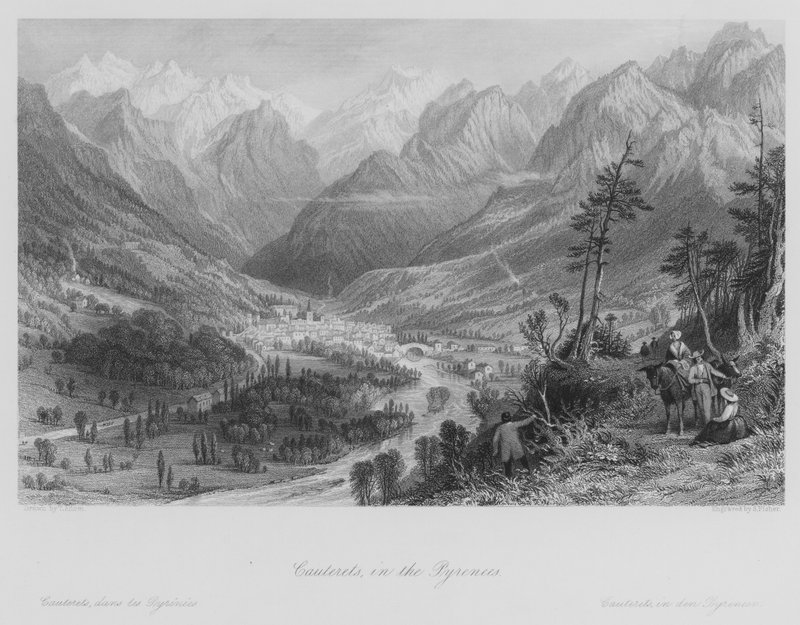 Cauterets, nos Pirenéus (gravura) de Thomas (after) Allom
