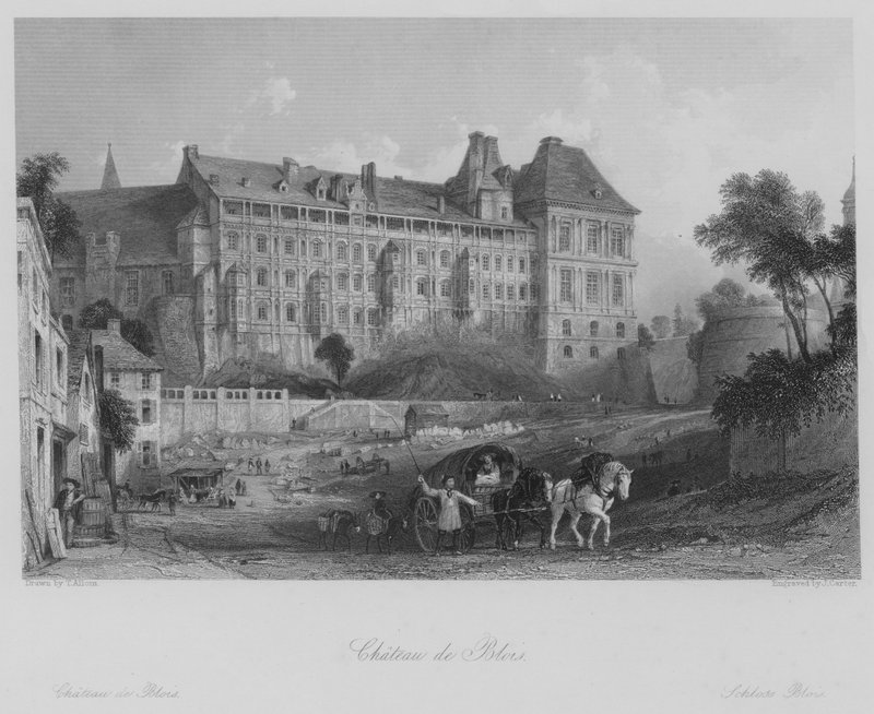 Chateau de Blois (gravura) de Thomas (after) Allom