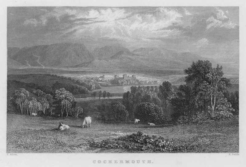 Cockermouth (gravura) de Thomas (after) Allom