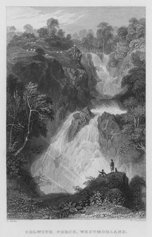 Colwith Force, Westmorland (gravura) de Thomas (after) Allom