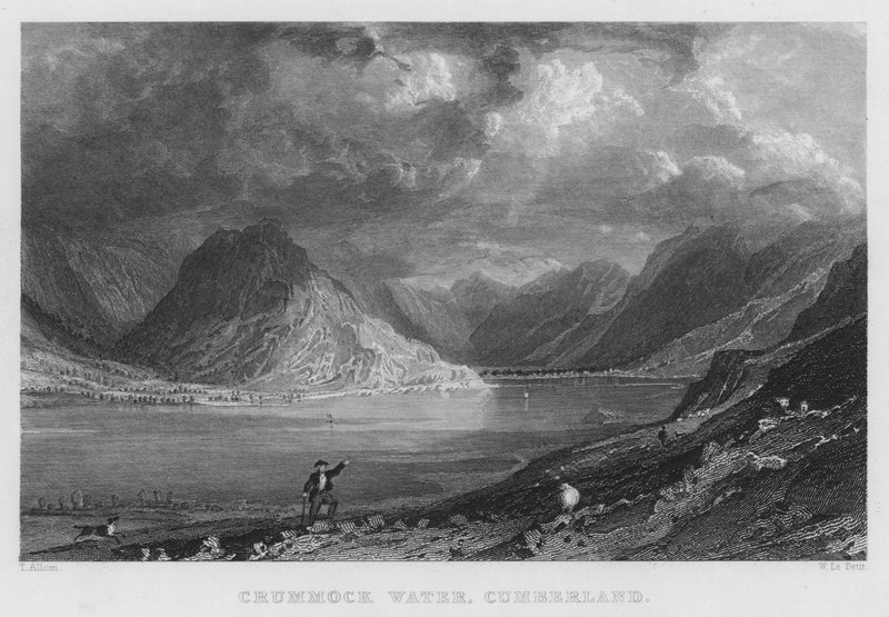 Crummock Water, Cumberland (gravura) de Thomas (after) Allom