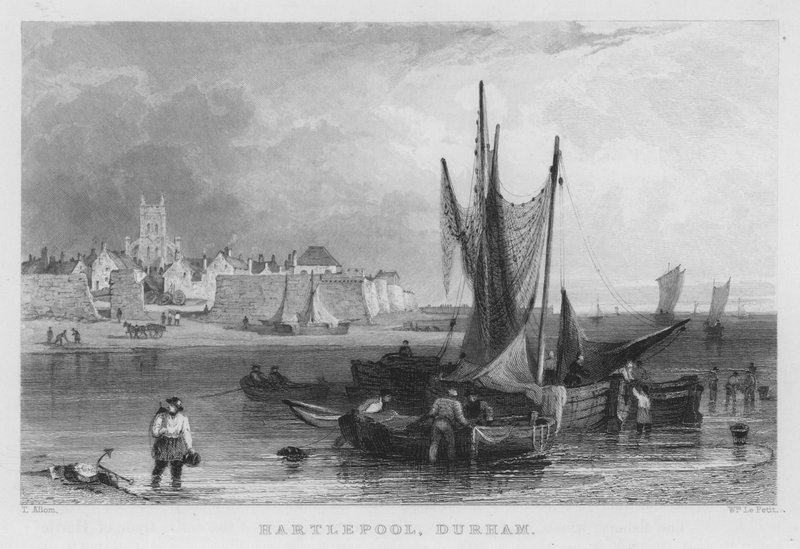 Hartlepool, Durham (gravura) de Thomas (after) Allom