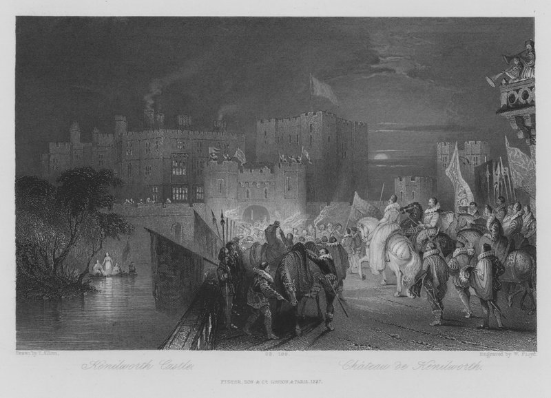 Castelo Kenilworth (gravura) de Thomas (after) Allom