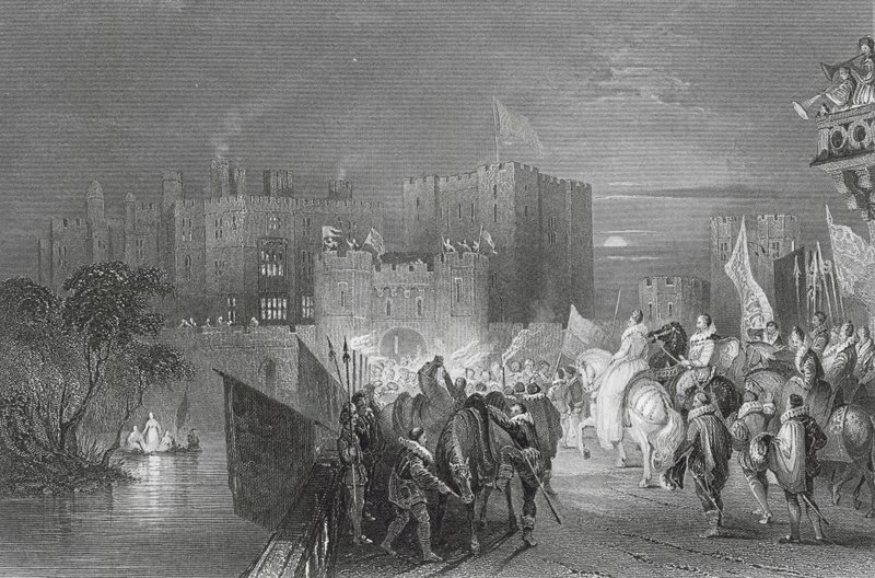 Castelo de Kenilworth (gravura) de Thomas (after) Allom