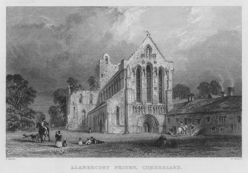 Llanercost Priory, Cumberland (gravura) de Thomas (after) Allom