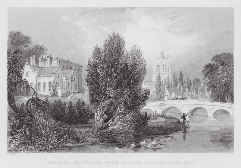 Melton Mowbray, Club House, Leicestershire (gravura) de Thomas (after) Allom