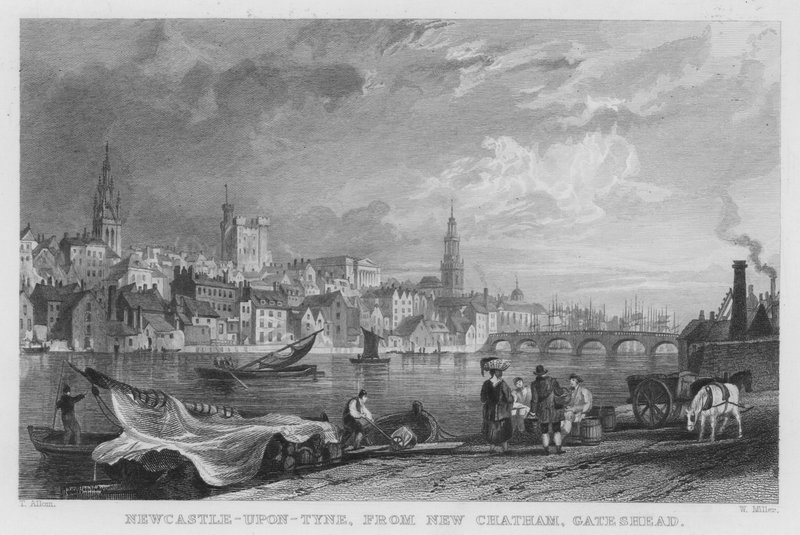 Newcastle-upon-Tyne, de New Chatham, Gateshead (gravura) de Thomas (after) Allom