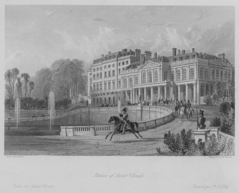 Palácio de Saint Cloud (gravura) de Thomas (after) Allom