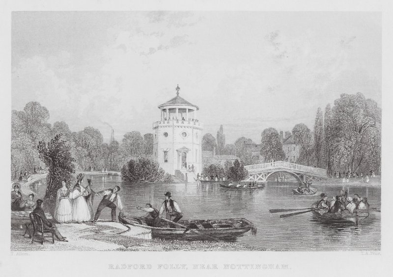 Radford Folly, perto de Nottingham (gravura) de Thomas (after) Allom