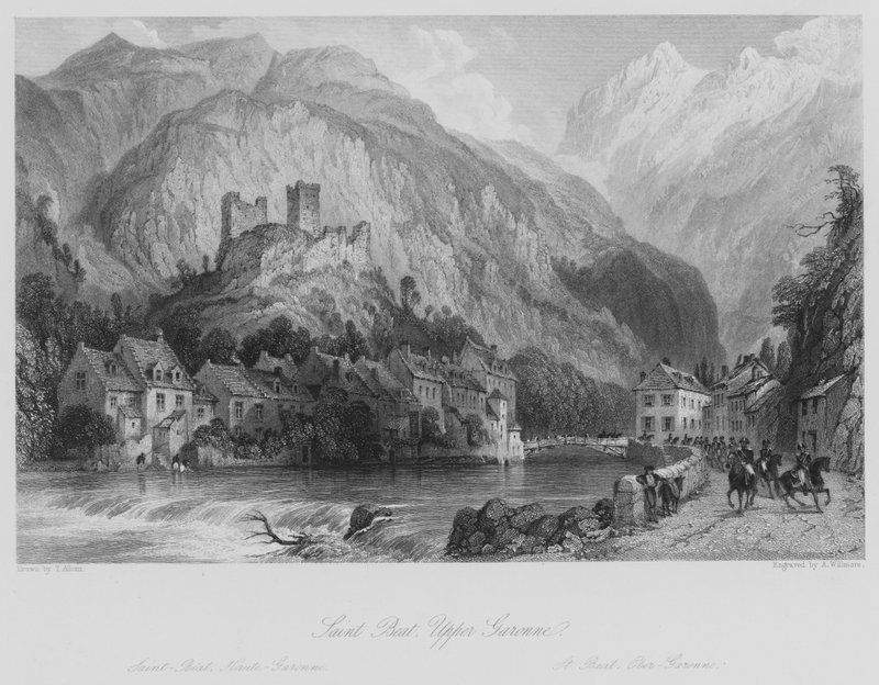 Saint Beat, Upper Garonne (gravura) de Thomas (after) Allom