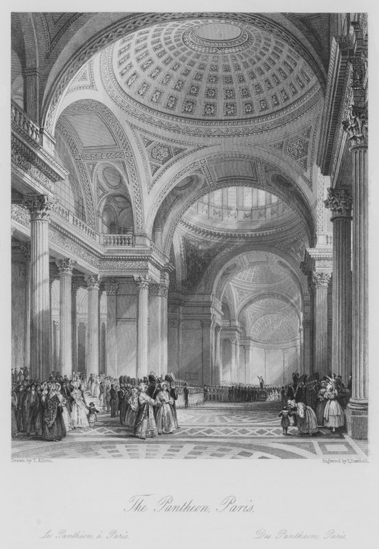 O Panteão, Paris (gravura) de Thomas (after) Allom
