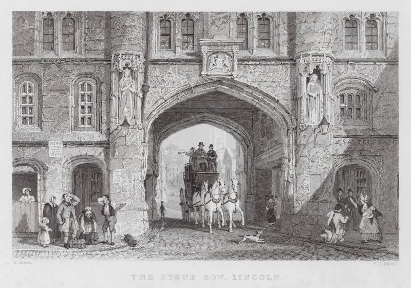 The Stone Bow, Lincoln (gravura) de Thomas (after) Allom