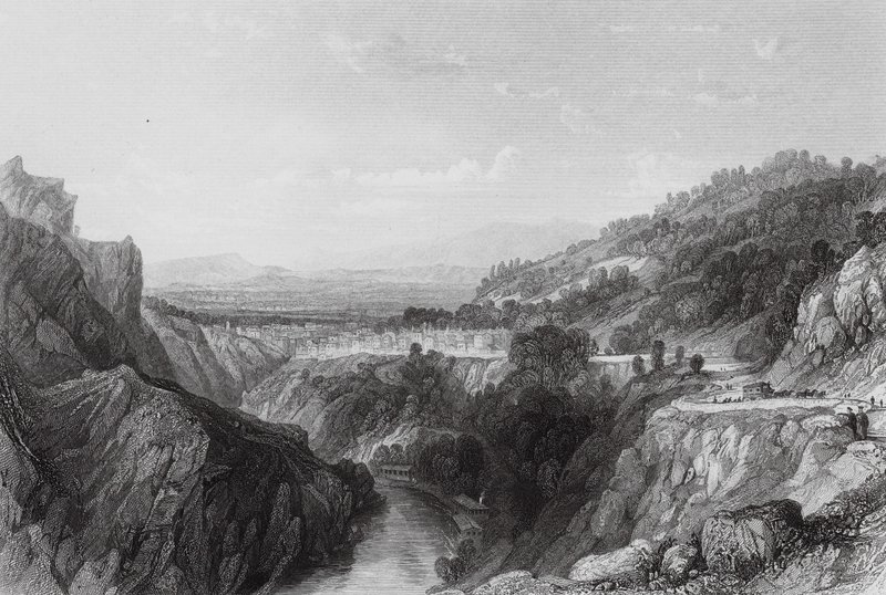 Thiers, Puy-de-Dome (gravura) de Thomas (after) Allom