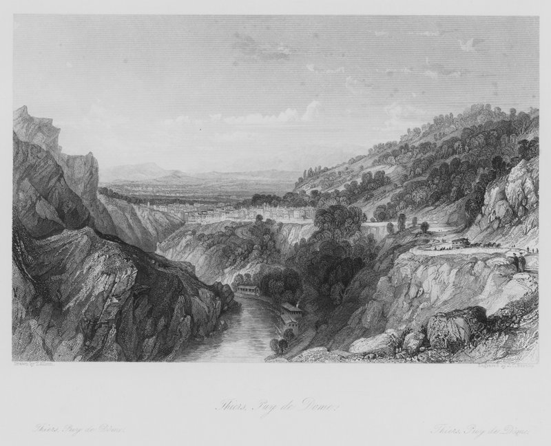 Thiers, Puy de Dome (gravura) de Thomas (after) Allom