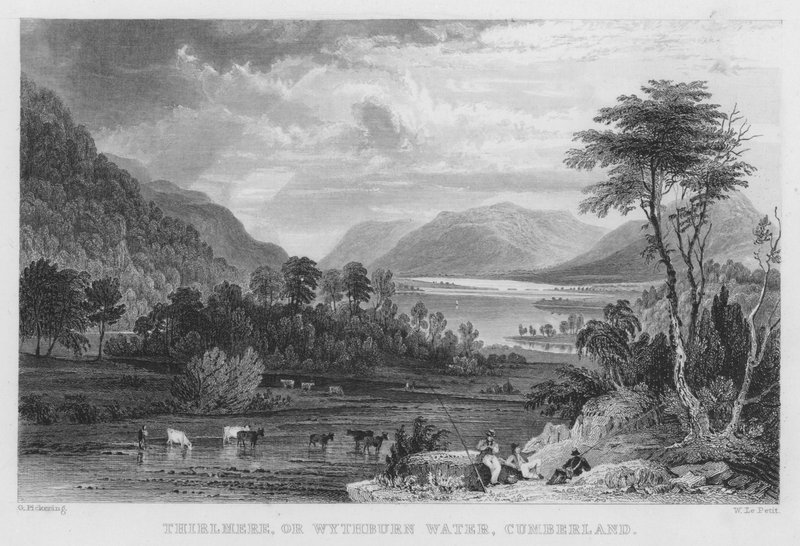 Thirlmere, ou Wythburn Water, Cumberland (gravura) de Thomas (after) Allom