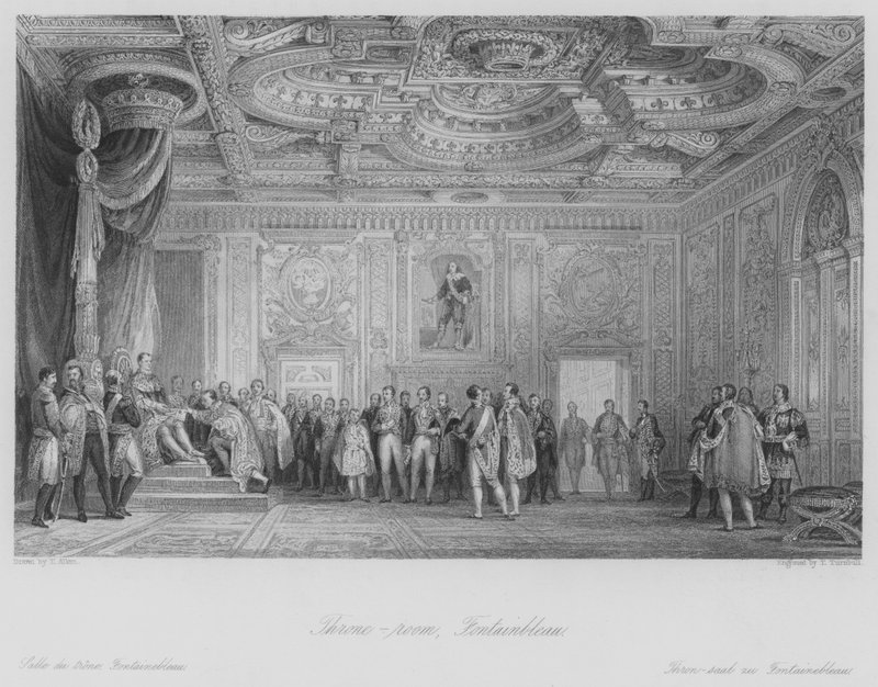 Throne-room, Fontainbleau (gravura) de Thomas (after) Allom