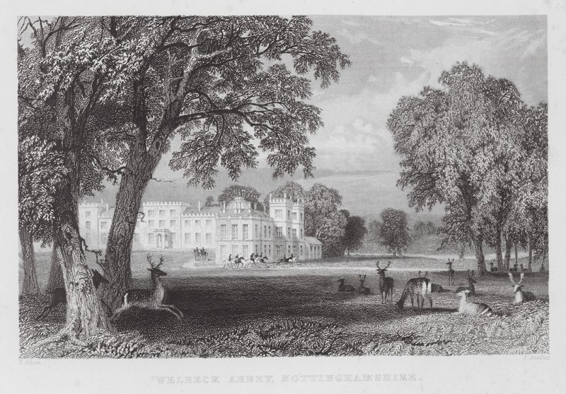 Welbeck Abbey, Nottinghamshire (gravura) de Thomas (after) Allom
