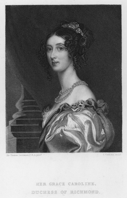 Caroline, Duquesa de Richmond (gravura) de Thomas (after) Lawrence