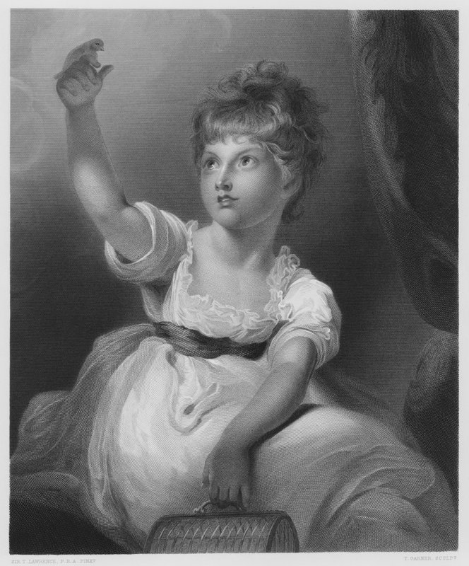 A Princesa Charlotte, da foto da Coleção Real (gravura) de Thomas (after) Lawrence