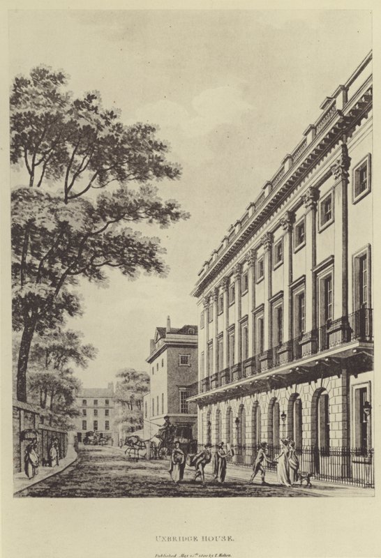 Agência Ocidental do Banco de Inglaterra em Burlington Gardens (litho) de Thomas (after) Malton