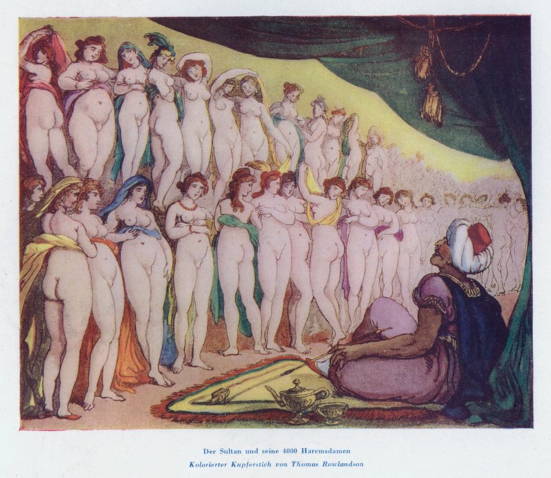 O Harem (cor litho) de Thomas (after) Rowlandson