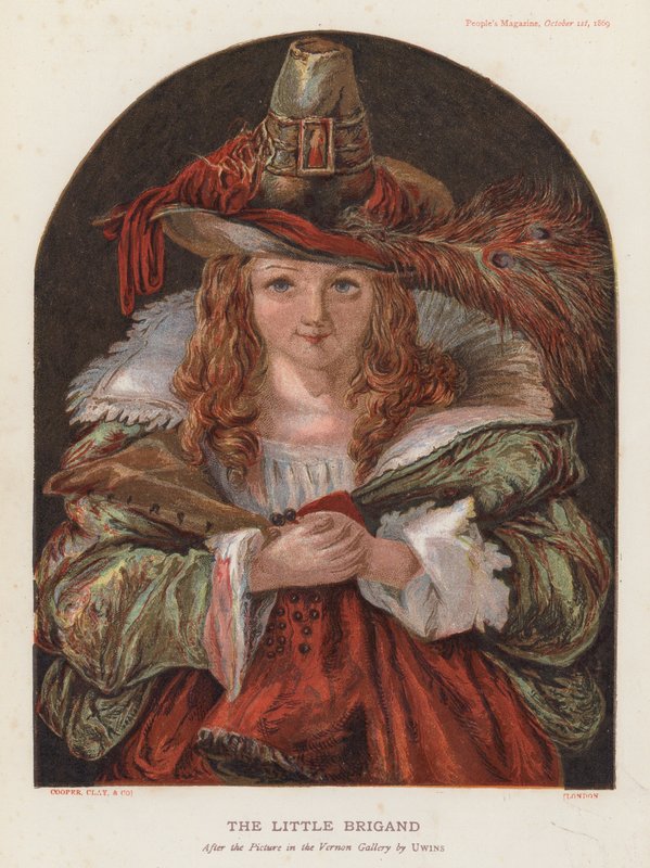 Le Chapeau de Brigand (litografia a cores) de Thomas (after) Uwins