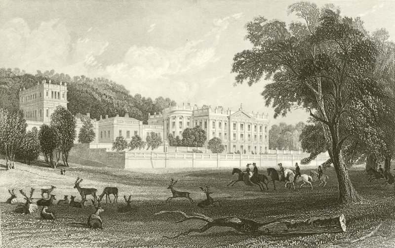 Chatsworth, Derbyshire de Thomas Allom