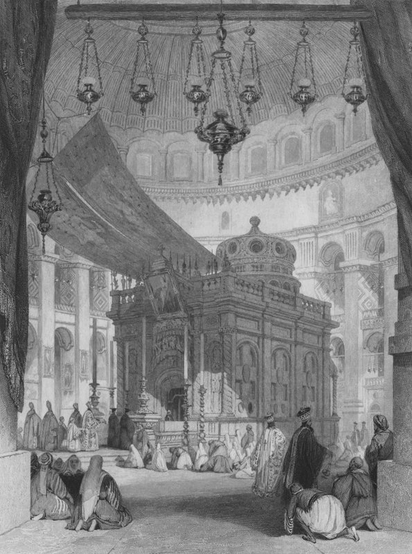 Igreja do Santo Sepulcro, em Jerusalém de Thomas Allom