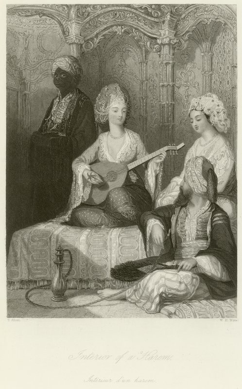 Interior de um harém de Thomas Allom