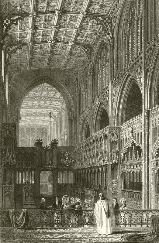 Interior, de, a, colegial, igreja, manchester de Thomas Allom