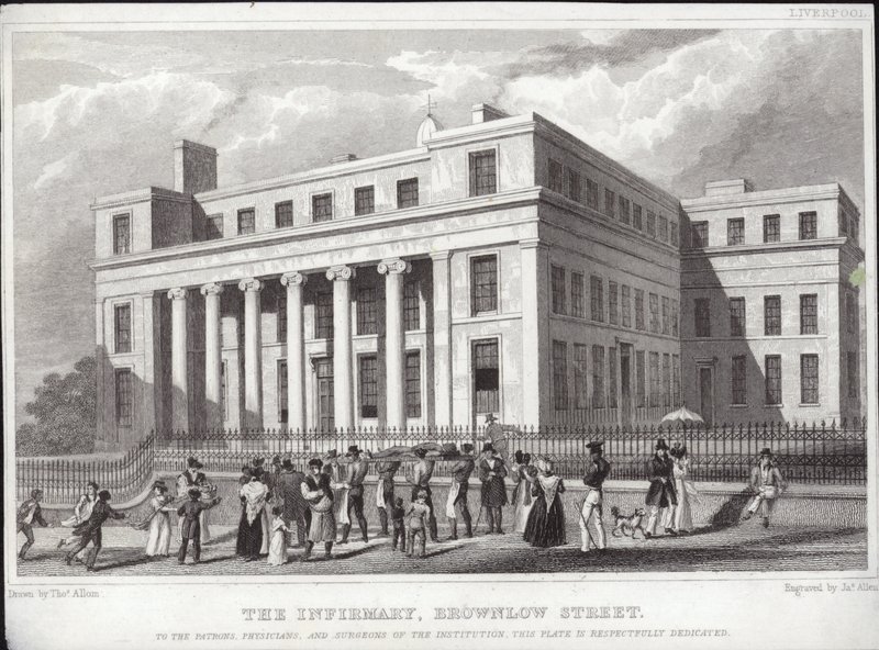 Liverpool Infirmary, Brownlow Street de Thomas Allom