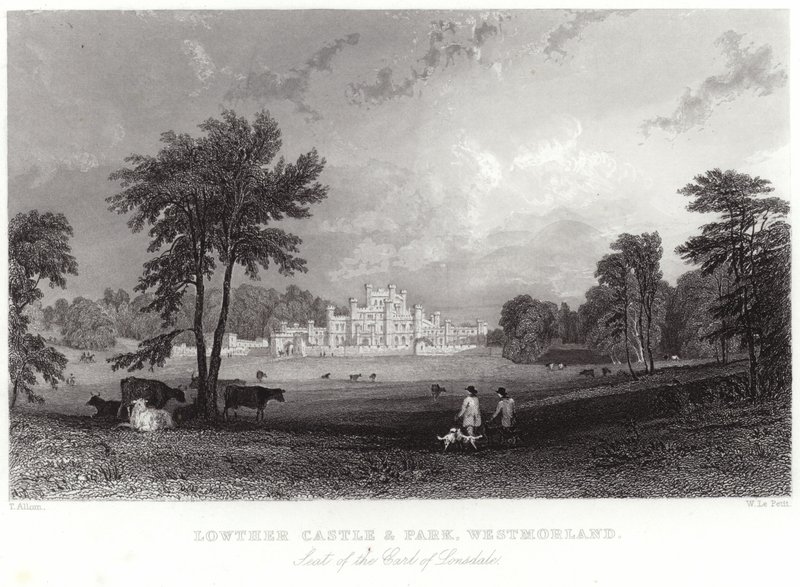 Castelo e Parque Lowther em Westmorland de Thomas Allom