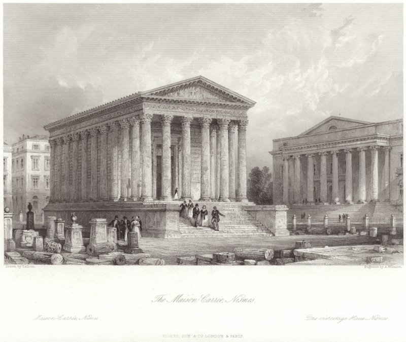 Maison Carree em Nimes de Thomas Allom