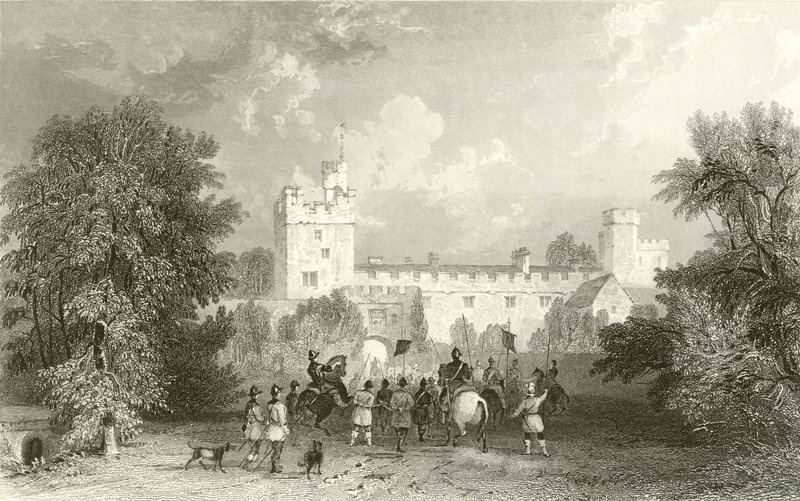 Castelo de Naworth, Cumberland de Thomas Allom