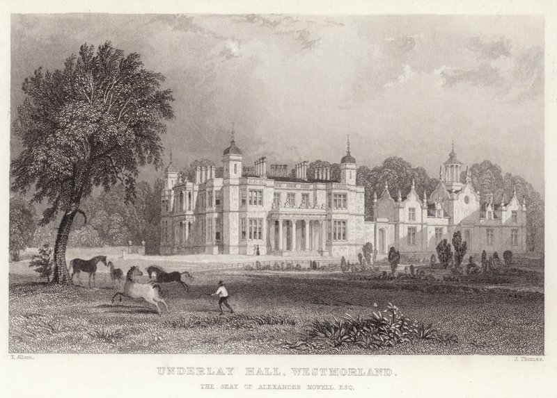 Underlay Hall em Westmoreland de Thomas Allom