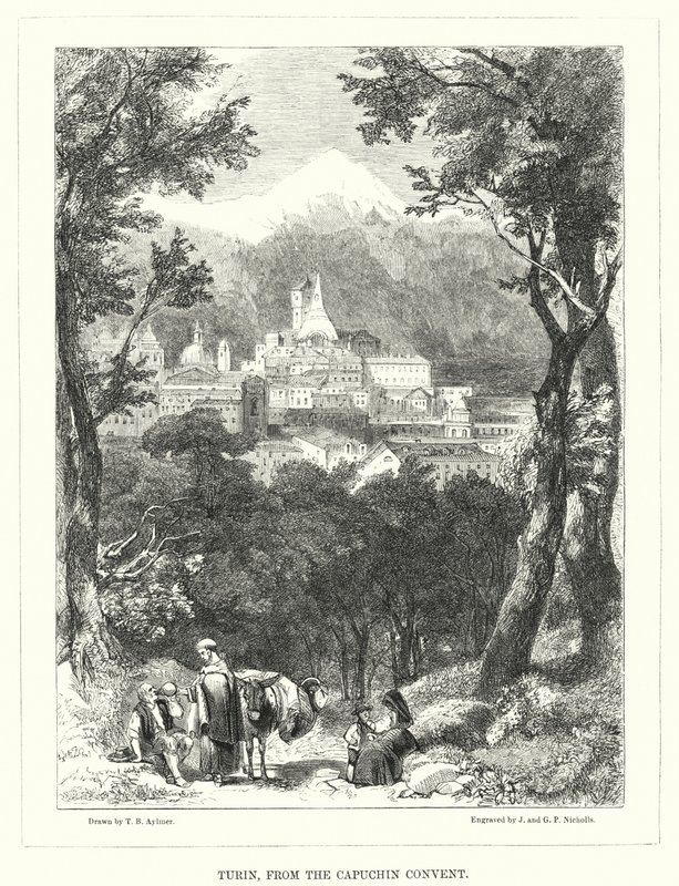Turim, do Convento dos Capuchinhos (gravura) de Thomas Brabazon Aylmer