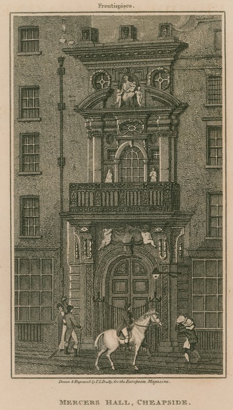 Salão do Mercer, Cheapside, Londres de Thomas Busby