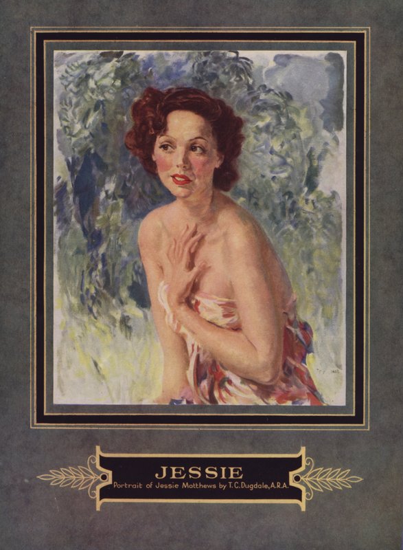 Jessie Matthews, actriz inglesa (cor litho) de Thomas Cantrell Dugdale