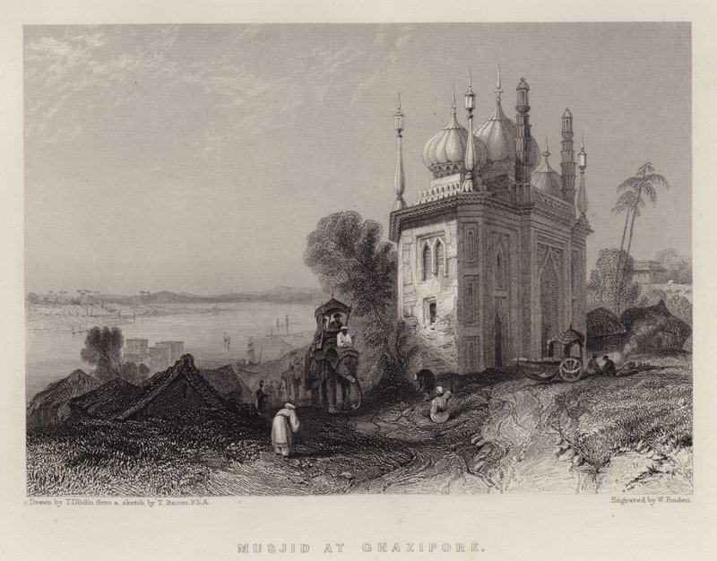 Musjid em Ghazipore (cor litho) de Thomas Colman Dibdin
