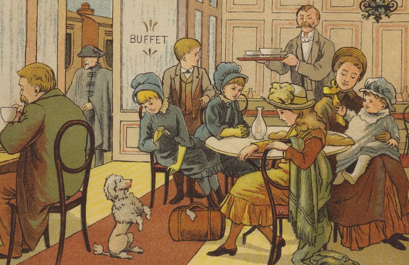 Boulogne: o buffet (cor litho) de Thomas Crane