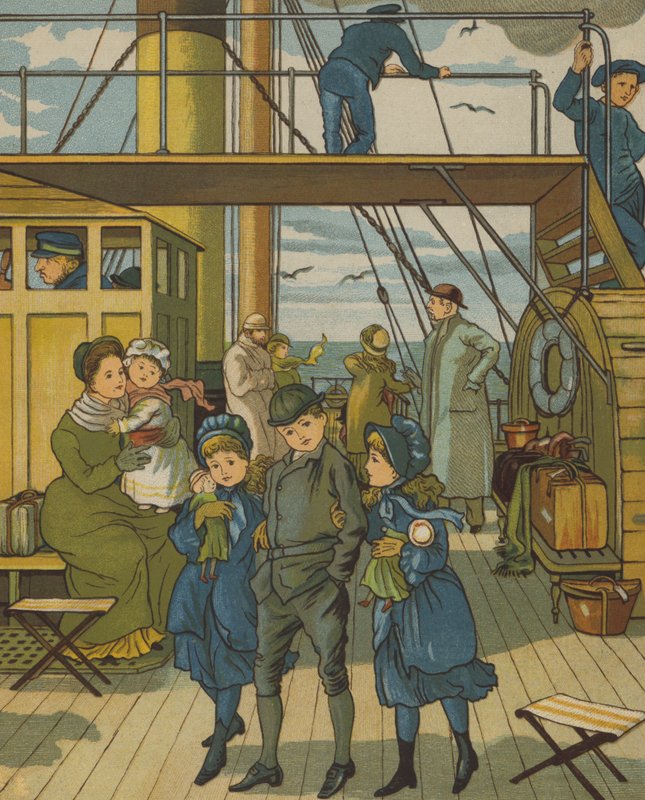 Atravessar o Canal (cor litho) de Thomas Crane