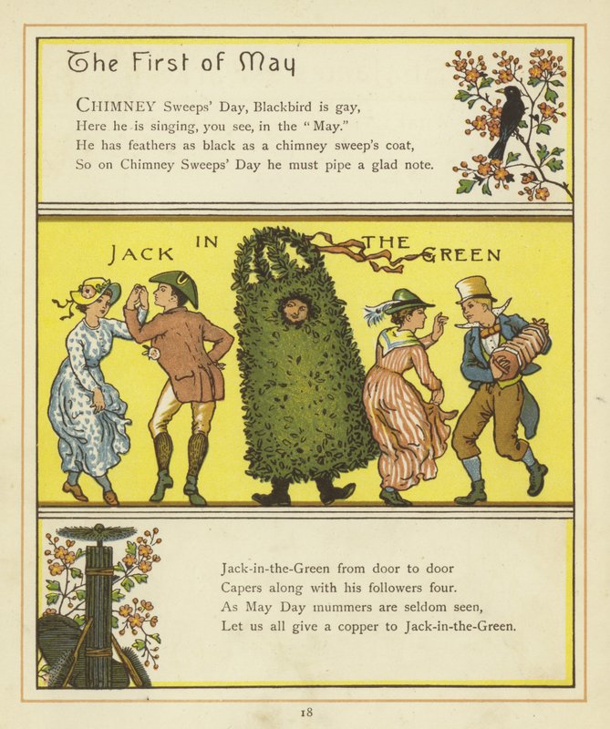 Linhas de verso sobre o primeiro de maio e Jack in the Green de Thomas Crane
