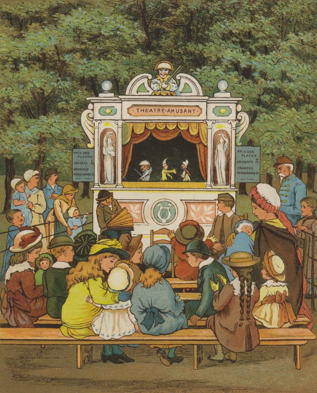 Paris: Punch and Judy (cor litho) de Thomas Crane