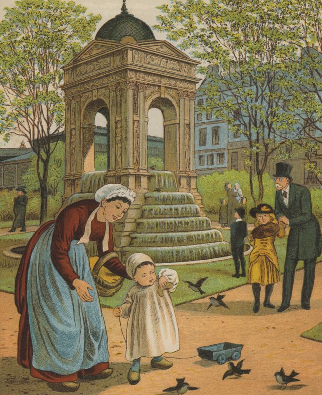 Paris: a Fontine des Innocents (cor litho) de Thomas Crane
