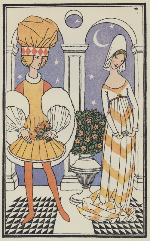 Ilustração para O Decameron de Boccaccio (litografia a cores) de Thomas Derrick