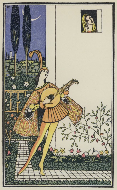 Ilustração para O Decameron de Boccaccio (litografia a cores) de Thomas Derrick