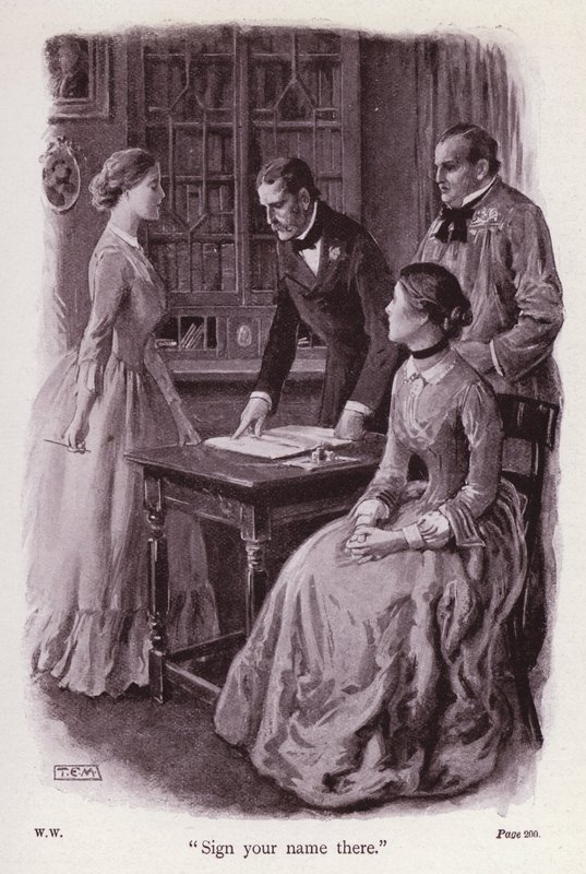 Ilustração para The Woman In White by Wilkie Collins (litho) de Thomas Eyre Macklin
