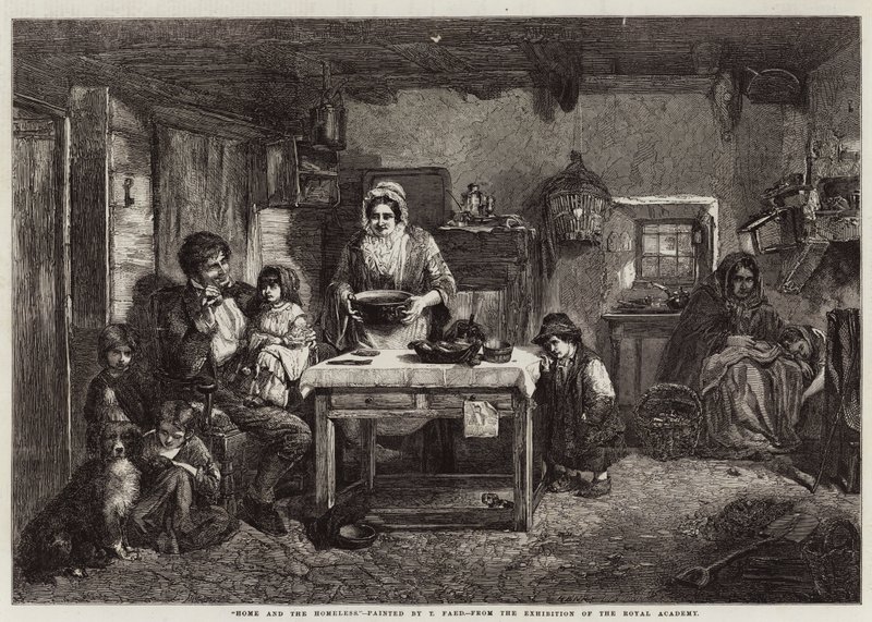 Lar e os sem-teto de Thomas Faed