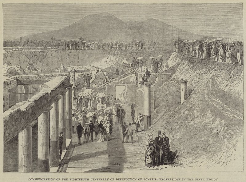 Comemoração do XVIII Centenário da Destruição de Pompéia, Escavações na Nona Região de Thomas Harrington Wilson